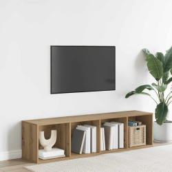 Estante/móvel de TV 36x30x143cm madeira carvalho artisiano