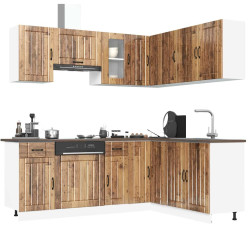11 Peças armário de cozinha conjunto kalmar madeira velha