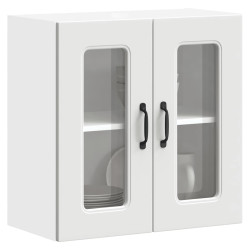 Armário de parede de cozinha porta vidro kalmar branca