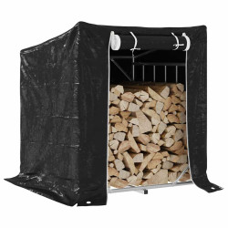 Rack de lenha tampa de chuva 100,5x80,5x110,5cm aço galvanizado