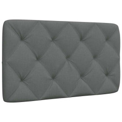 Almofadão de cabeceira 80 cm tecido cinzento-escuro