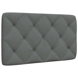 Almofadão de cabeceira 90 cm tecido cinzento-escuro