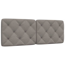 Almofadão de cabeceira 120 cm tecido cinzento-acastanhado