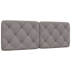 Almofadão de cabeceira 140 cm tecido cinzento-acastanhado
