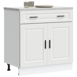 Armário base de cozinha porto derivados de madeira branco