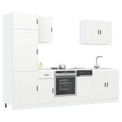 7 Peças armário de cozinha conjunto porto branco