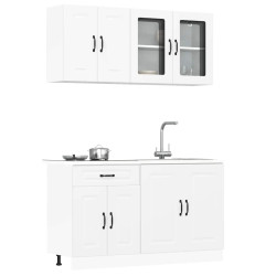4 Peças armário de cozinha conjunto kalmar branco