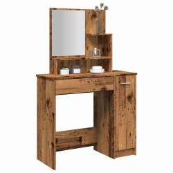 Toucador com espelho 86,5x35x136 cm madeira velha