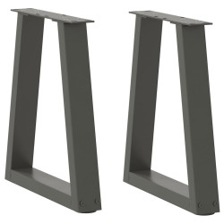 Pés para mesa de centro em v, 2 peças, antracite, 28x(42-43,3) cm, aço