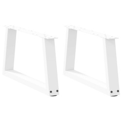 Pés para mesa de centro em v, 2 peças, branco, 70x(30-31,3) cm, aço