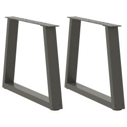 Pés para mesa de centro em forma de v, 2 peças, antracite, 60x (42-43,3) cm, aço