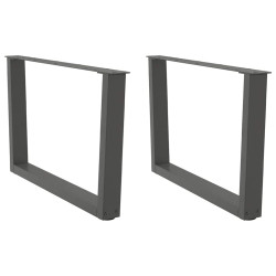 Pés para mesa de centro em v, 2 peças, antracite, 70x (42-43,3) cm, aço