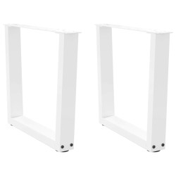 Pés para mesa de centro em v, 2 peças, branco, 60x (42-43,3) cm, aço