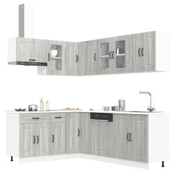 11 Peças armário de cozinha conjunto kalmar cinza sonoma