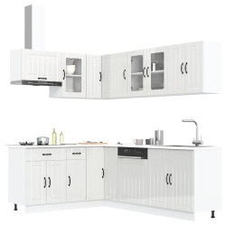 11 Peças armário de cozinha conjunto lucca brilho branco