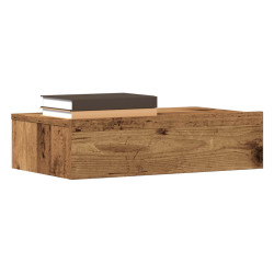 Mesa de cabeceira madeira velha 60x35 cm madeira engenharia