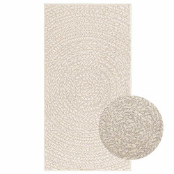 Tapete zizur creme 60x110 cm aspeto de juta interior e exterior