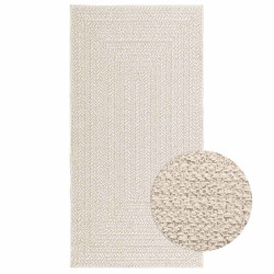 Tapete zizur creme 80x150cm aspeto de juta interior e exterior