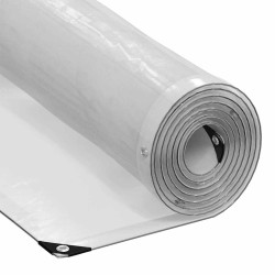 Encerado transparente com ilhós 4x8 m polietileno