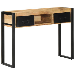Mesa consola 100x35x75 cm manga de madeira áspera maciça