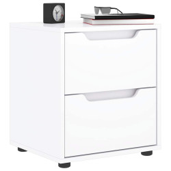 Mesa de cabeceira visnes derivados de madeira branco 45x40x50cm