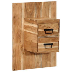 Mesa de cabeceira 60x32x80 cm madeira de acácia maciça