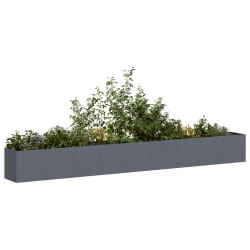 Vaso floreira 360x40x40 cm aço laminado a frio antracite