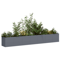 Vaso floreira 280x40x40 cm aço laminado a frio antracite