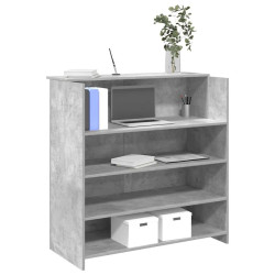 Balcão de recepção 100x50x103,5 cm deriv. madeira cinza cimento