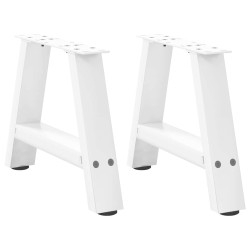 Pés para mesa de centro em formato a, 2 peças, branco, 40x(30-31) cm, aço