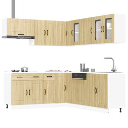 11 Peças armário de cozinha conjunto kalmar sonoma carvalho