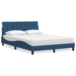 Cama com colchão hanko 140x190 cm tecido azul