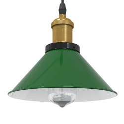 Candeeiro suspenso regulável altura e27 verde brilhante ø22cm