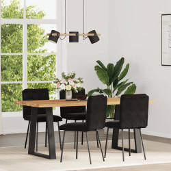 Cadeiras de jantar 4 pcs veludo preto