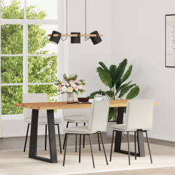 Cadeiras de jantar 4 pcs veludo cor creme
