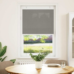 Antracite plissada cega 70x100 cm largura tecido 69,4 cm