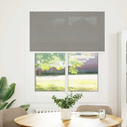 Antracite plissada cega 105x100 cm largura tecido 104,4 cm