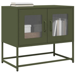 Móvel de TV 68x39x60,5 cm aço laminado a frio verde-azeitona
