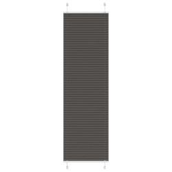Preto plissada cega 60x200 cm largura tecido 59,4 cm poliéster