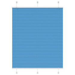 Azul plissada cega 105x100 cm largura tecido 104,4cm poliéster