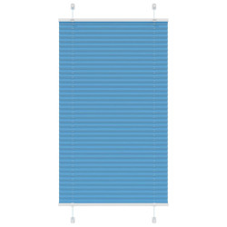 Azul plissada cega 70x100 cm largura tecido 69,4 cm poliéster