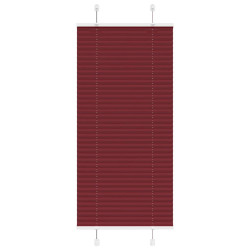 Plissado cego bordéus vermelho 65x100 cm largura tecido 64,4 cm