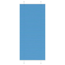 Azul plissada cega 90x200 cm largura tecido 89,4 cm poliéster