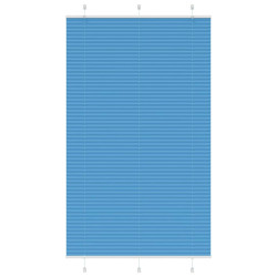 Plissado cego azul 115x200 cm largura tecido 114,4 cm poliéster
