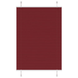 Plissado cego bordéus vermelho 100x100 cm largura tecido 99,4cm