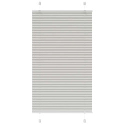 Cinzento luz plissada cega 80x100 cm largura tecido 79,4 cm