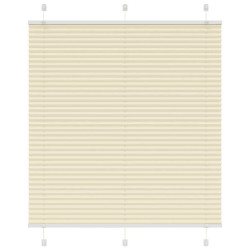 Plissado cego creme 115x100cm largura tecido 114,4 cm poliéster