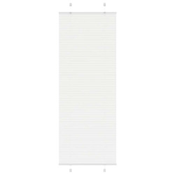 Branco plissada cega 75x200 cm largura tecido 74,4 cm poliéster