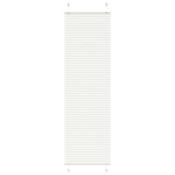 Branco plissada cega 65x200 cm largura tecido 64,4 cm poliéster