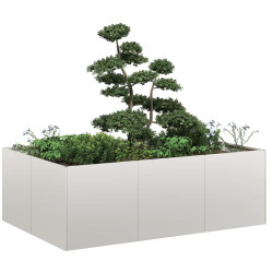 Plantador 120x80x40 cm aço inoxidável